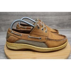 Sperry Top Sider Shoe Mens Size 9M Loafer Brown Leather Boating Slip On Casual